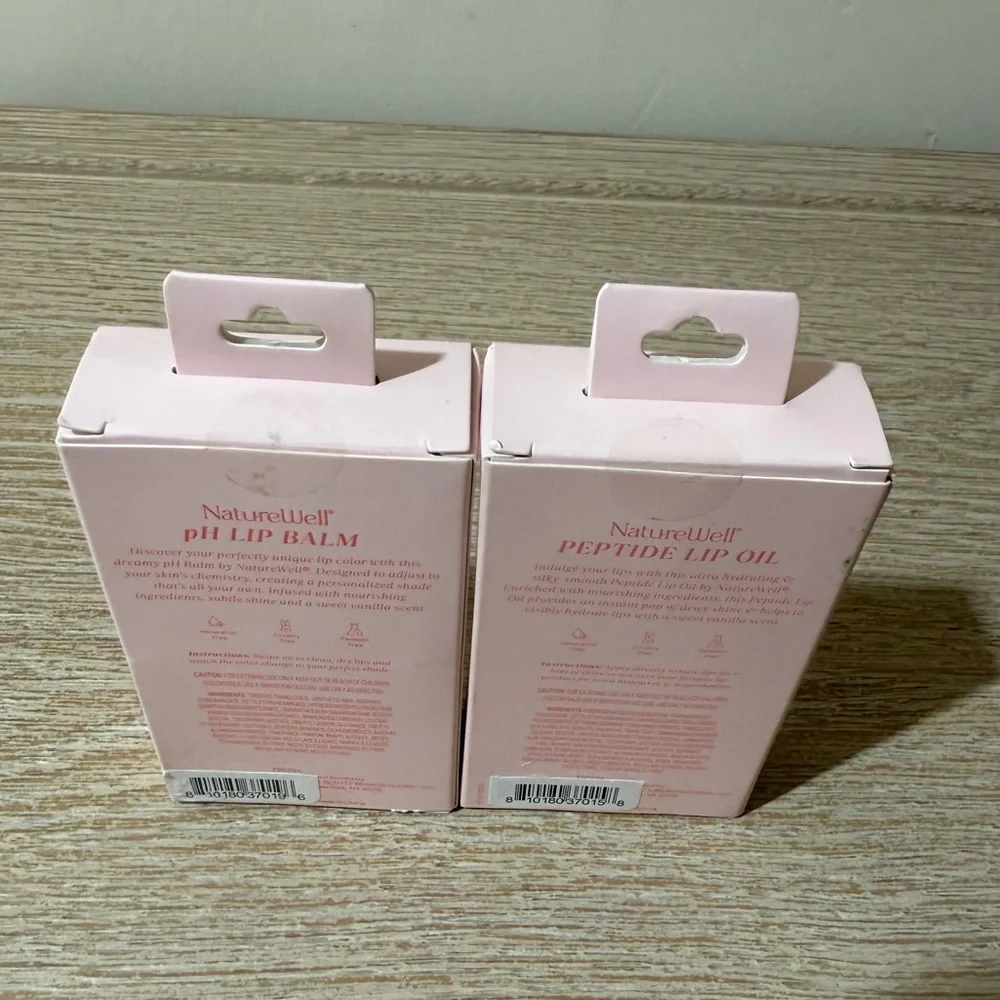 pH Lip Balm and Peptide Lip Oil - Light Pink Set
